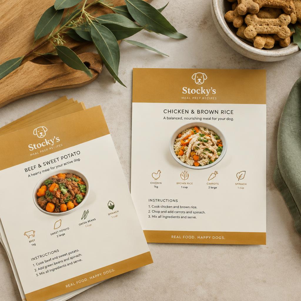 Dog Meal Prep Recipe Cards